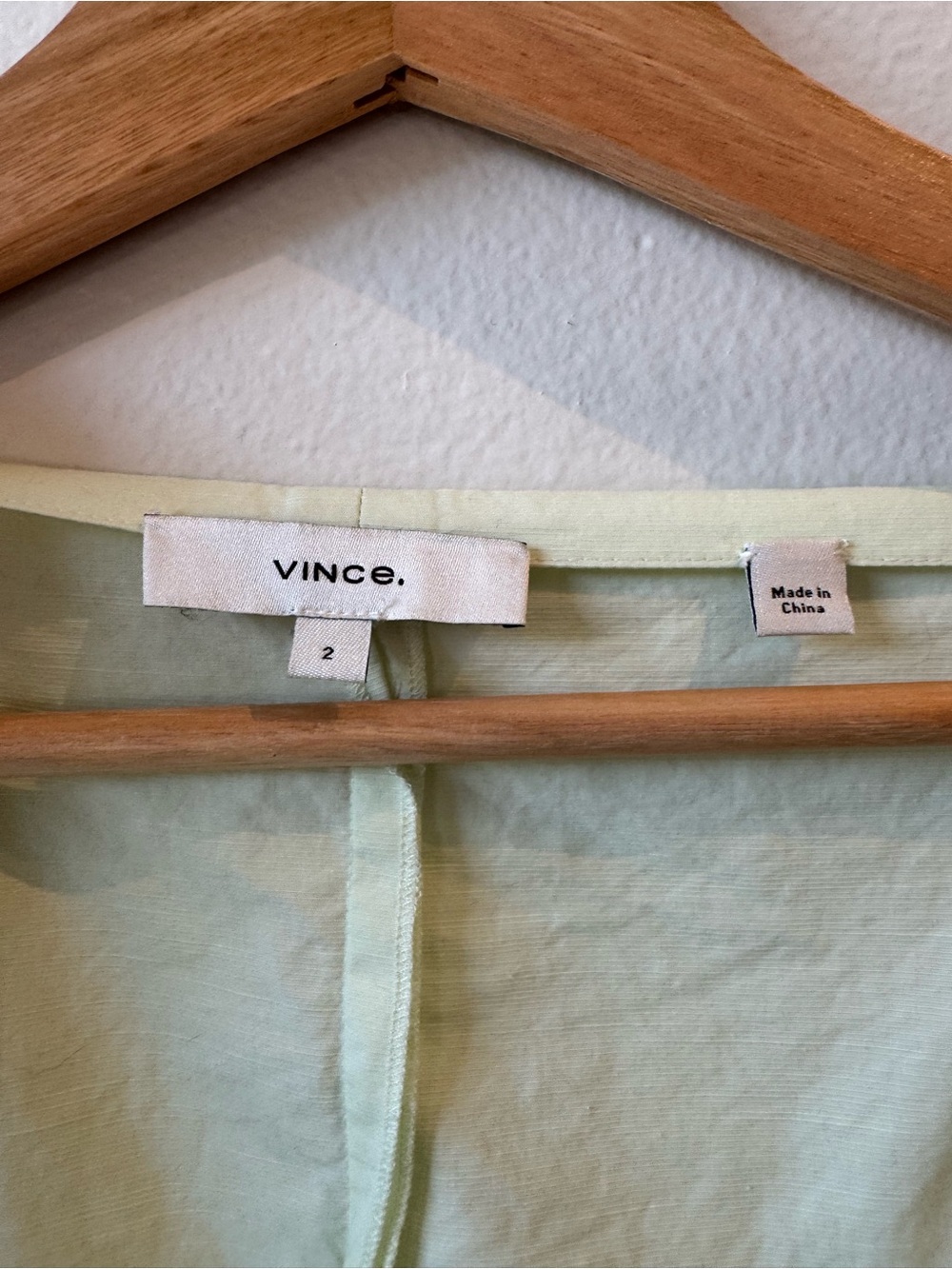 Vince Mint Green Square Neck Puff Sleeve Top - Picture 2 of 3
